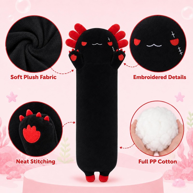 Snowolf 50 cm Axolotl Plush Cushion Cute Kawaii Axolotl Cuddly