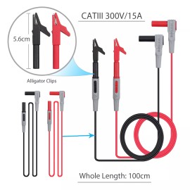 Unbranded Multimeter Test Lead Kit Electrical Alligator Clip Test Probe Plug Set 1000V 20A