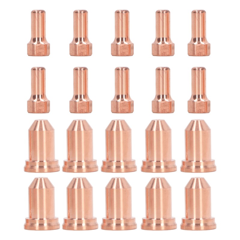20Pcs Plasma Cutting Torch Nozzles Electrodes Brass Strong High Temperature