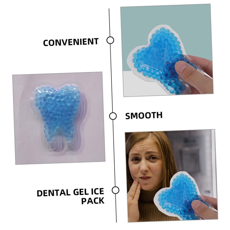 Healvian 2pcs Reusable Tooth Shaped Hot Cold Ice Pack for