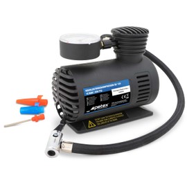 Petex 445110 Luftkompressor 12V, 18 bar, inklusive 3-Teilig Adapterset
