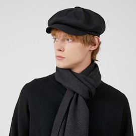 Gajaous Classic Newsboy Hats, Two Sizes Newsboy Flat Cap for Men and Women, Fashionable Baker Boy Hat Beret Cap, black