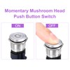DMiotech 7/8 Inch Stainless Steel Latching Push Button Switch Flat