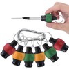 Navaris Ball Grip Bit Holder Set - Carabiner Ring for