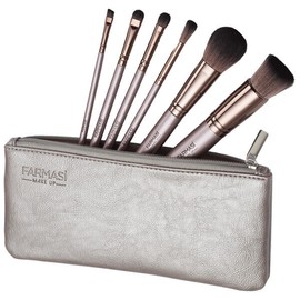 PRO Farmasi Professional Make Up Brush Set  ! Set of 6 Brush and Leather Bag