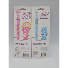 CLOUDCO Care Bears 10 Color Rainbow Pen Set CHEER BEAR And WISH BEAR Topper Retro NEW