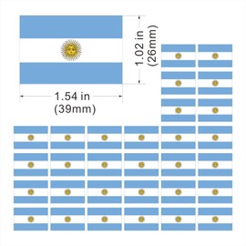 Womaha 30 Temporary Argentina Flag Tattoos Fans Face Tattoo Stickers for Adults Kids Group Activity Props