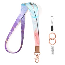 Rimilak Neck Lanyard Key Chain, Long Lanyard Strap Keychain Holder for Women Men Car Keys ID Badges Card Wallet Phone Camera