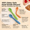 KeaBabies Silicone Baby Spoons, Self Feeding 6-12 months - 3-Pack