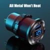2 Pack 12V USB Outlet 3 Port Car Charger Socket,