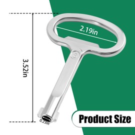 Electrical Cabinet Key 6mm for Switchgear Cabinets, Control Cabinets, Network Cabinets, GGD Cabinets, AE Boxes Hole Zinc Alloy Water Meter Box Safety Key