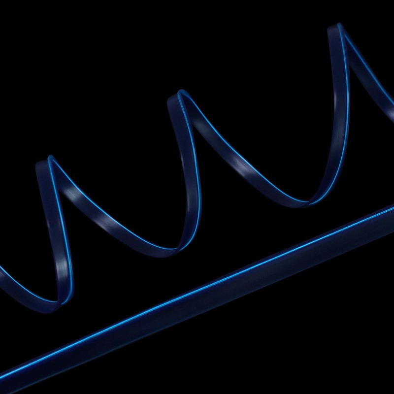 X AUTOHAUX 4 Meter/13ft Neon Glowing EL Wire Strip Blue