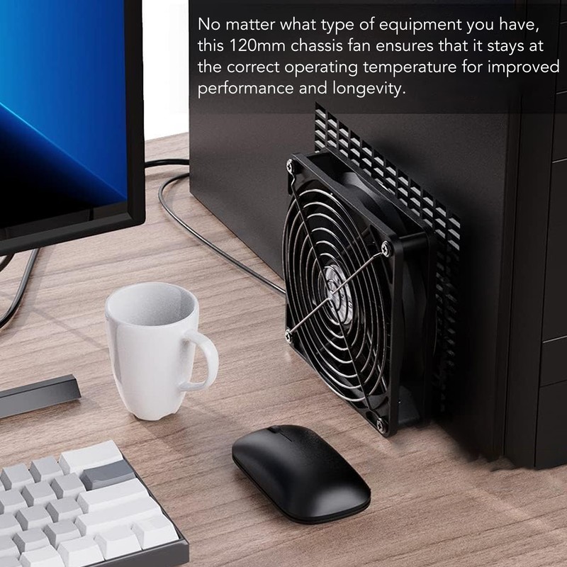 120mm Computer Fan Speed Adjustable 2800RPM Portable Computer Case Cooling