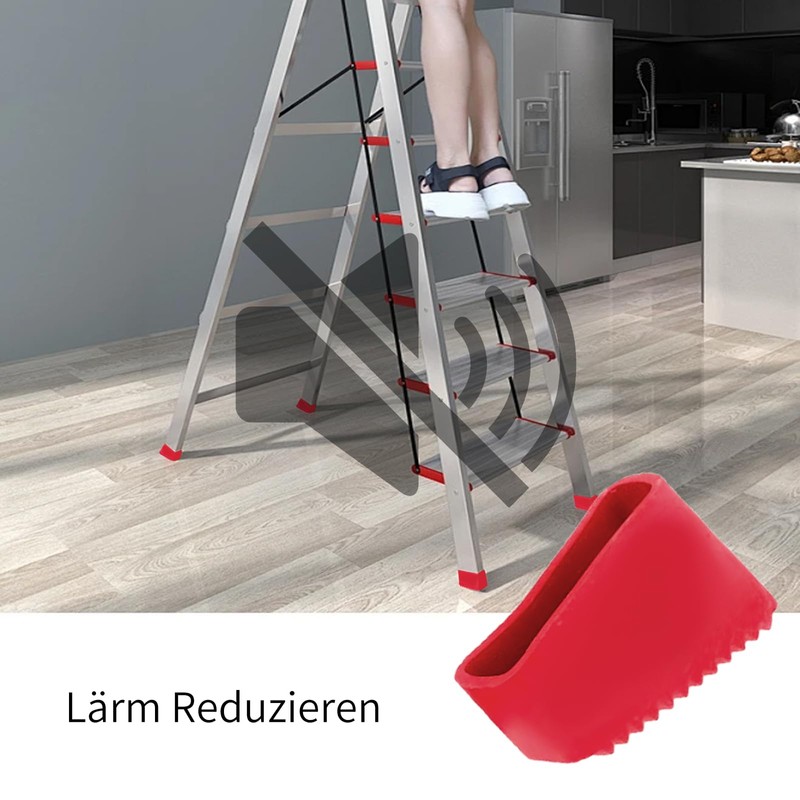 Pack of 4 Rubber Ladder Feet Mat, Ladder Non-Slip Feet