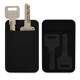 Wallet Key Holder, Key Sleeve Ultra Thin Slim Card Key Holder for Wallet, Compact Card Key Hider Perfectly Fits into Wallets (Black)