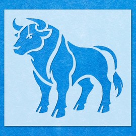 Angry Bull Farm Stencil: Mylar Airbrush Wall Art Painting Crafts - 190 Micron-A4 Stencil - Design Size (188 x 170 mm)