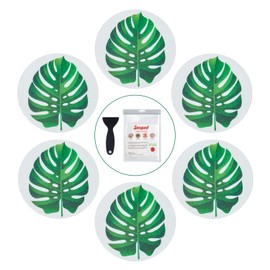 Secopad Non Slip Bathtub Stickers, 10 PCS Large Leaves Adhesive Anti Slip Decal Treads for Shower and Bath Tub with Premium Scraper