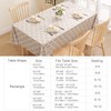 Smiry Rectangle Table Cloth, Waterproof Vinyl Tablecloths with Flannel Backing