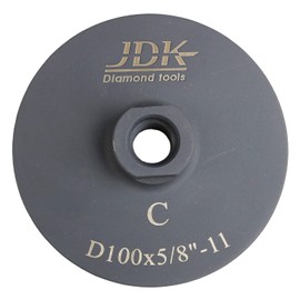 JDK 4 Inch Diamond Resin Filled Cup Wheel Grinding Wheel Insert 12pcs Segments with Thread 5/8“-11 for Granite Stone and Tiles (Coarse)