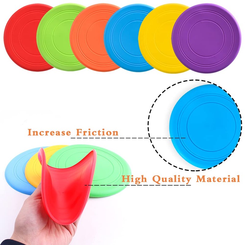 Bvrbaory 6 Pack Dog Flying Discs - Interactive, Soft Floating