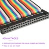 DMiotech 1 Pack 40 Pins IDC Wire Flat Rainbow Ribbon