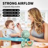 AMACOOL Battery Operated Stroller Fan Flexible Tripod Clip On Fan
