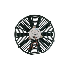 Perma-Cool 19124 Electric Cooling Fan, Standard, 14 in, Push/Pull, 2450 CFM, 12V, Straight Blade, 15.5 x 14 in, 3.75 in Thick, Plastic, Each