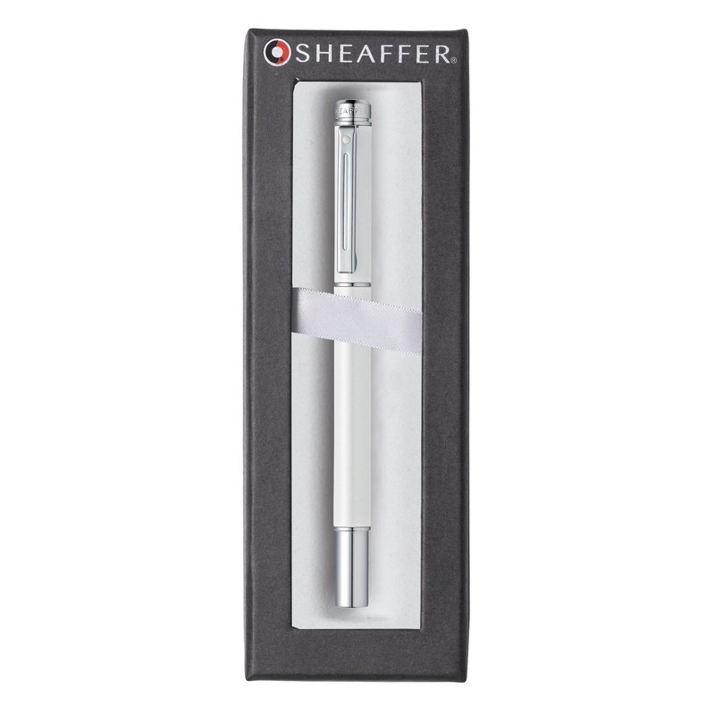 A. T. Cross Sheaffer 200 MATT Metallic White Rollerball Pen