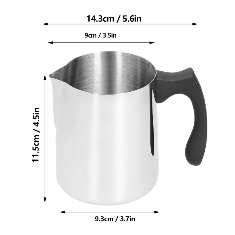Milk Frothing Pitcher Stainless Steel Coffee Steaming Jug Latte Art