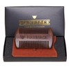 MANEJACK Wooden Beard Comb & Case, Dual Action Fine &