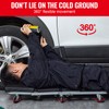 Happybuy Z-Creeper Seat, Dual-Function Rolling Foldable Auto Creeper/Stool, Supports Up