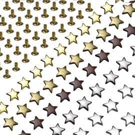 pson 100 Sets Star Leather Rivets Kit, 12mm Mixed Colour Star Rivets Studs for Clothing, Repair, Decorate, Jackets, Shoes, Bags, Belts, Purse