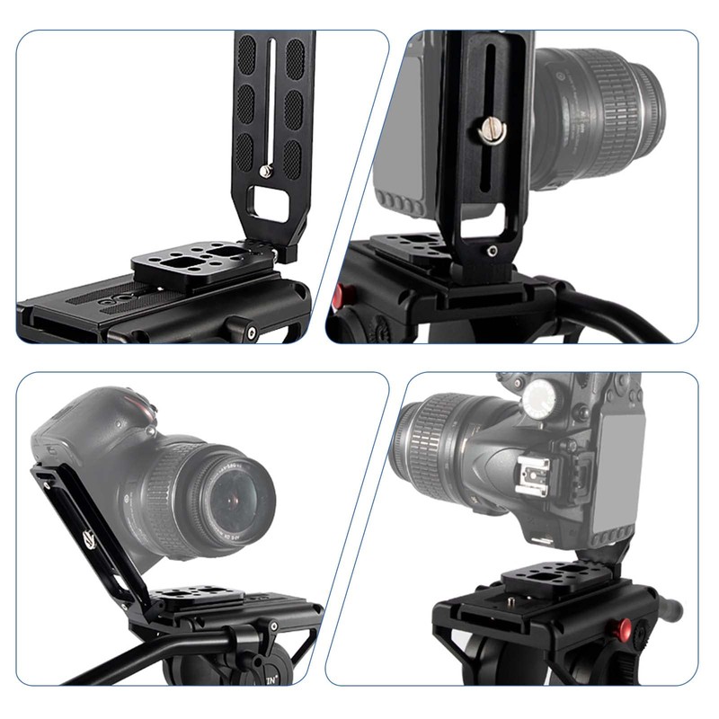 Aicharynic L-Bracket Quick Release Plate L-shaped Bracket Vertical Universal DSLR