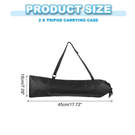 PATIKIL Tripod Carrying Case, 2Pcs Nylon Padded Tripod Bag with Handles for Light Stands Tripod Photography Accessories, Black 68cm