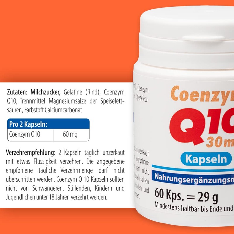 Q10 Coenzym Kapseln, Q10 das Super-Coenzym, 60 Kapseln