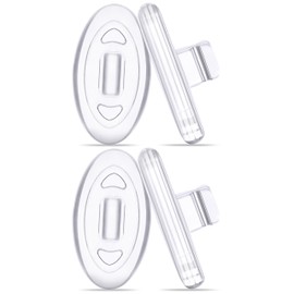 PapaViva Replacement Rubber Kits for Oakley Crosshair 2.0 OO4044, Transparent - European fit (2 pairs packed)