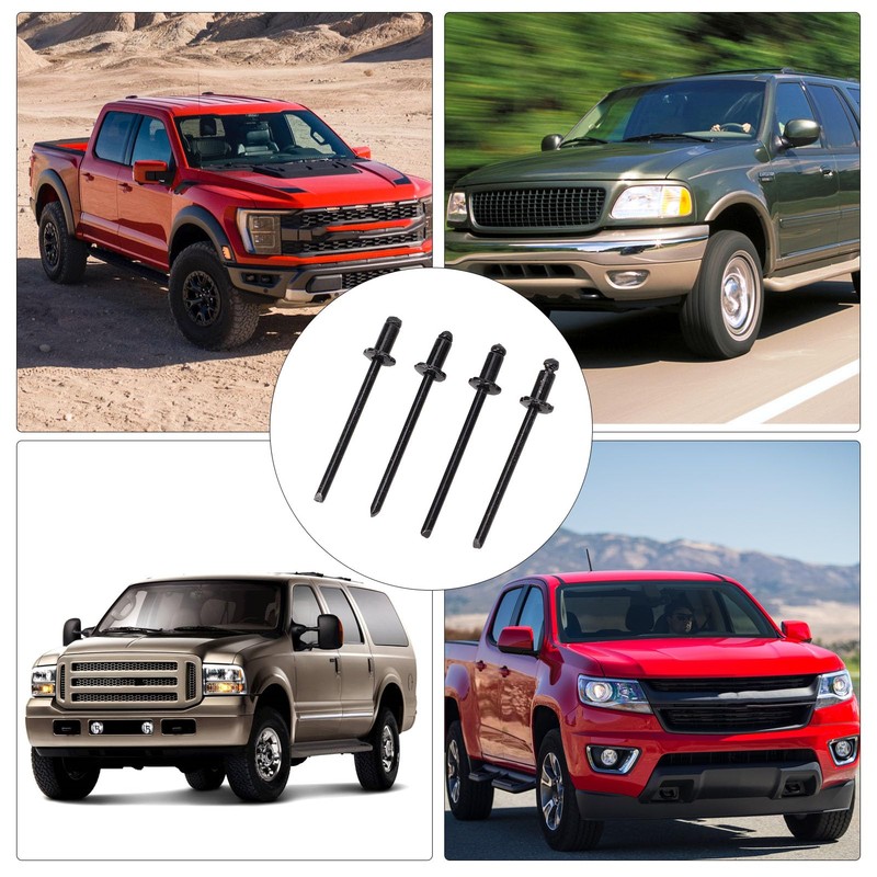 Sonew 4PCS Rosette Dash Pop Rivet, Aluminum Rosette Rivets High