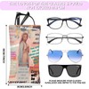 Zewurtuw 2 PCS Glasses Sunglasses Eyeglass Case Pouch Soft PU