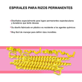 Rizadores de Cabello ALFAMAR en Espiral, Rizos sin Ondas de Calor 24 Piezas, Ideales para Realizar Permanentes Duraderos y Obtener Rizos Definidos, Ondulador de Cabello Fácil de Utilizar