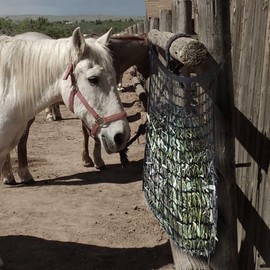 2 Pcs Slow Feed Hay Net, Heavy Duty Hay Bags for Horses Goats Cows Donkeys, Hay Nets for Horses Feeding Supplies Healthy Digestion & Reduce Waste (Black, 35" x 31")
