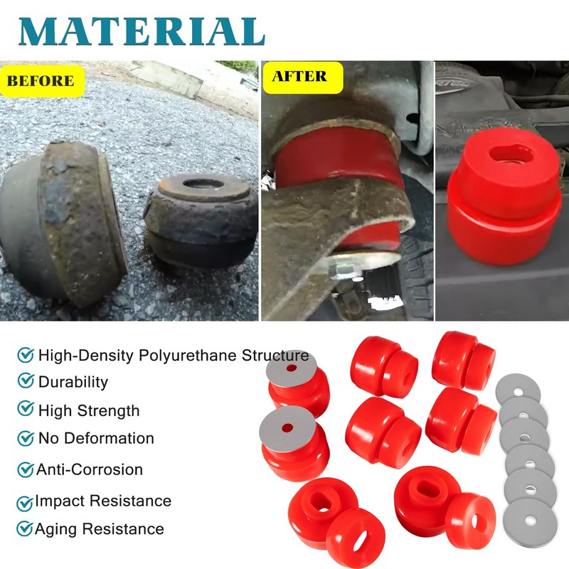 BELIFLY 7-141 Body and Cab Mount Bushing Kit Compatible with