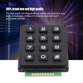 Mini Numeric Keypad Modules with 12 Keys External Portable Keyboards 3x4 Pushbuttons for Any Microcontroller