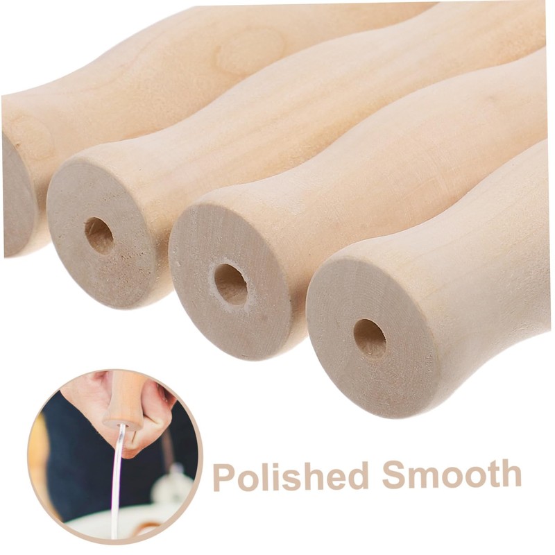 VICASKY 4pcs Solid BBQ Handle Replacement Ergonomic Grip for Grill