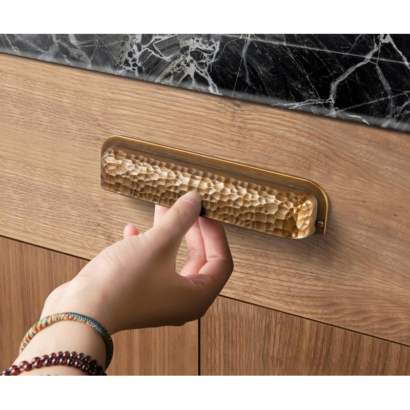 Goo-Ki Hammered Cup Pulls 5 Inch Hole Center Bin Cup