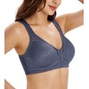 Lemorosy Full Coverage Front Closure Posture Bra Wirefree Unpadded Back