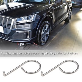 Create idea 2pcs Wheel Center Lug Nut Cover Bolt Cap Removal Dismantle Tool Hook Stainless Steel 6X0012243 Compatible with VW Skoda