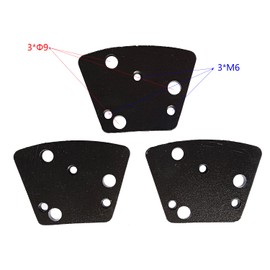 3 Pcs Trapezoid Genenal Sintering Diamond Grinding Disc Block for Concrete Floor Grinding Machine(16#-Medium)