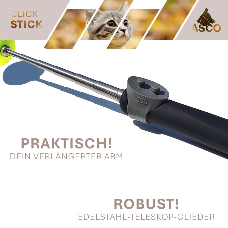ASCO ClickStick ASCO-04TCS Target Stick with Removable Premium Clicker, Telescopic