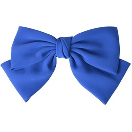 2 Tier Ribbon Pony Hook Large Graduation Ceremony Women's Wedding Stylish Hair Accessory 14. Blue