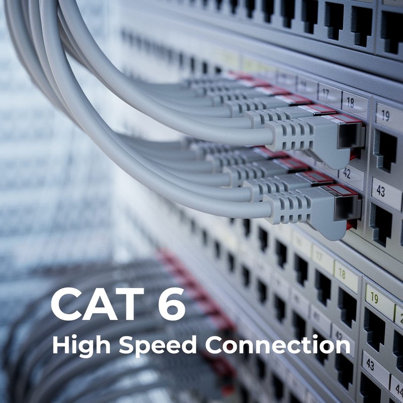 deleyCON 5x 1m CAT6 Patchkabel S/FTP PIMF Schirmung CAT-6 RJ45